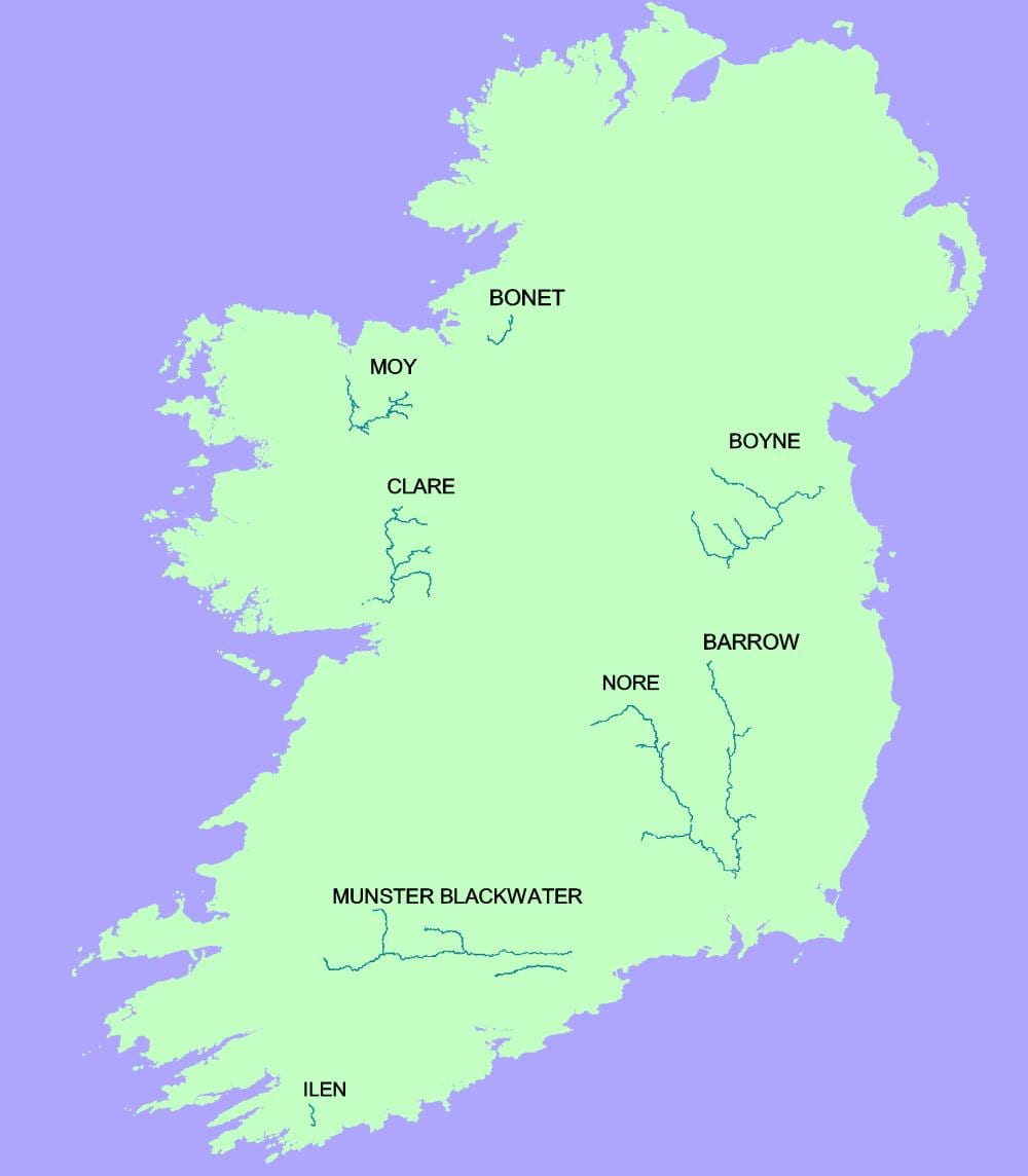 χάρτης της blackwater river ιρλανδία