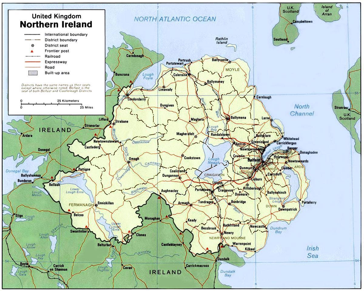 χάρτης της n ireland