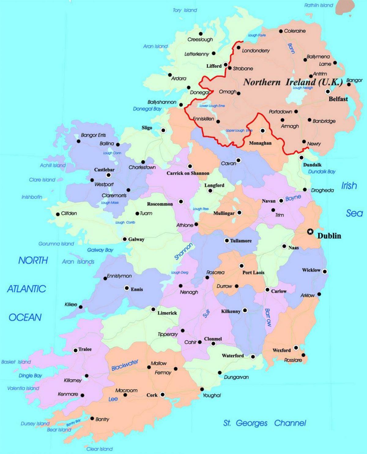 χάρτης της irelands