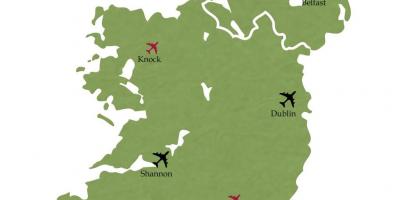 Διεθνή αεροδρόμια στην ιρλανδία χάρτης